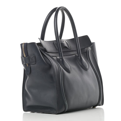 Celine Smooth Calfskin Mini Luggage Navy Blue 3 of 20