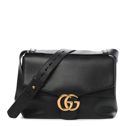 Gucci Calfskin Large GG Marmont Shoulder Bag Black 1 of 11