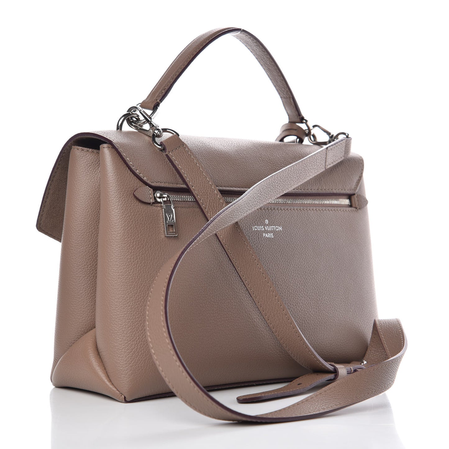 Soft Calfskin My Lockme Top Handle Taupe Glace