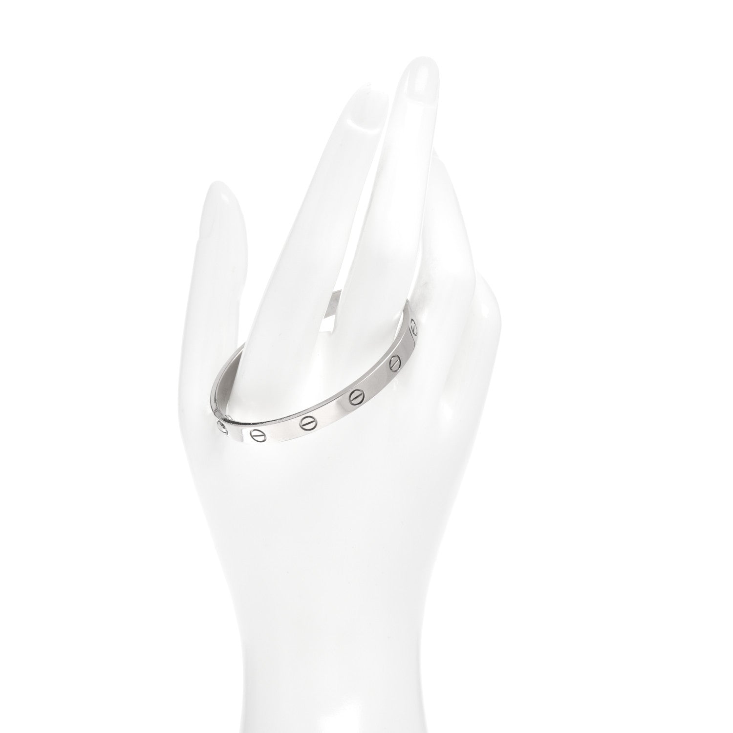Cartier 18K White Gold LOVE Bracelet 16 2 of 4