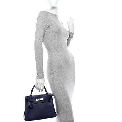 Hermes Evercolor Verso Kelly Retourne 28 Bleu Encre Bleu Zellige 2 of 12