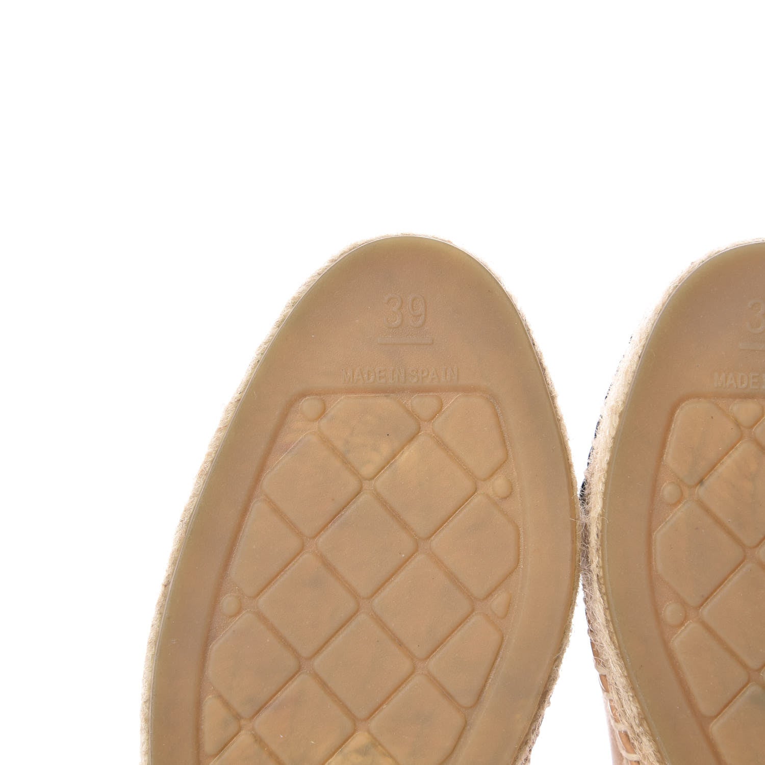 Chanel Lambskin CC Espadrilles 39 Beige Black 8 of 10