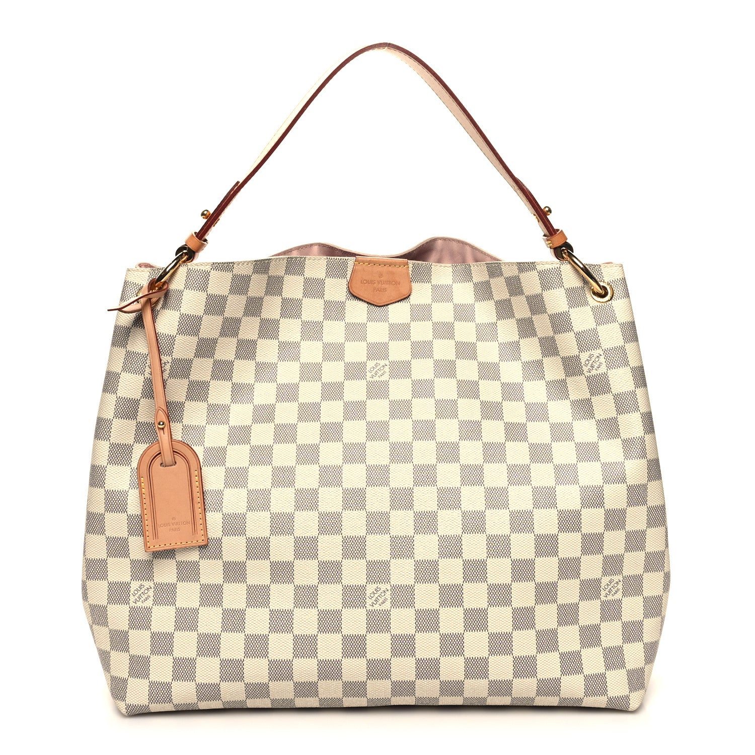 Louis Vuitton Damier Azur Graceful MM Rose Ballerine 1 of 11