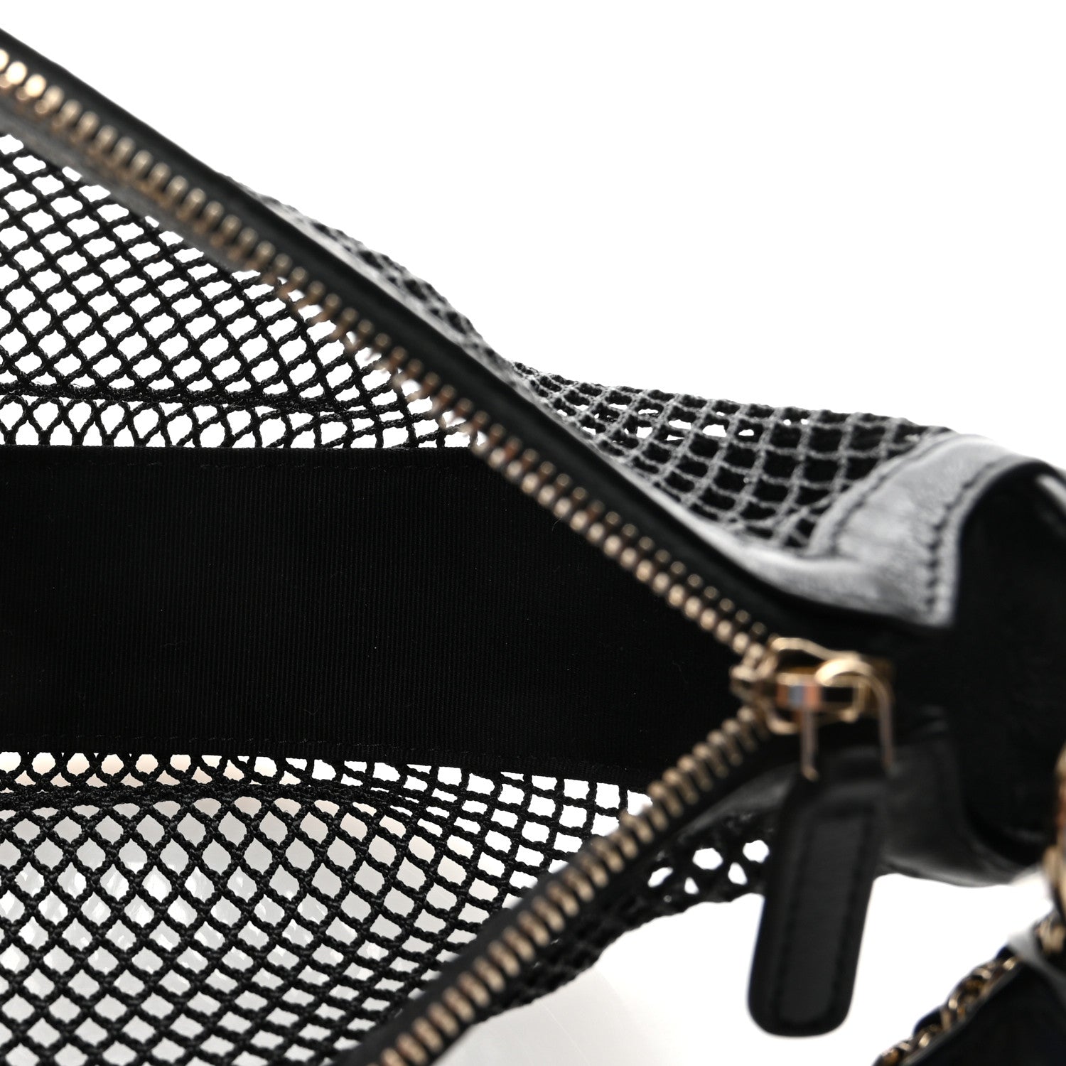 Chanel Mesh Shiny Lambskin Chain Hobo Black 6 of 11