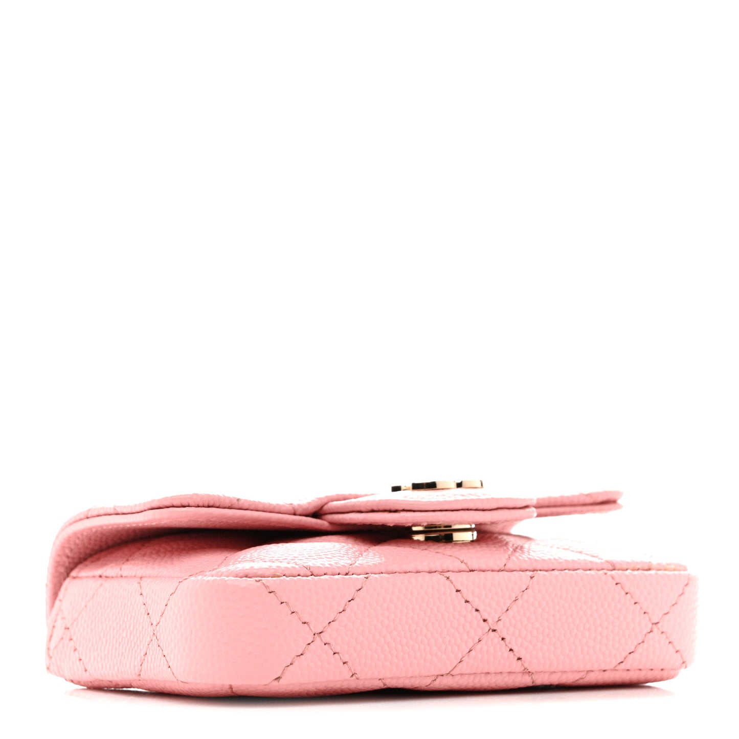 Caviar Quilted Mini Chain Belt Bag Light Pink
