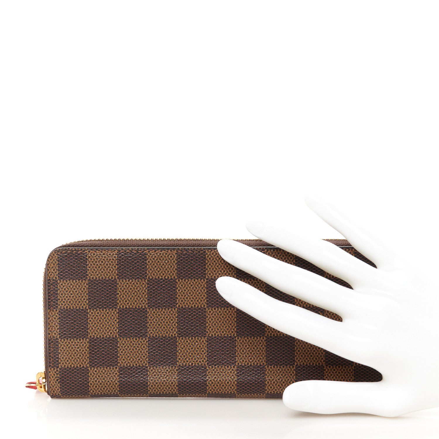 Louis Vuitton Damier Ebene Clemence Wallet Cherry 2 of 8