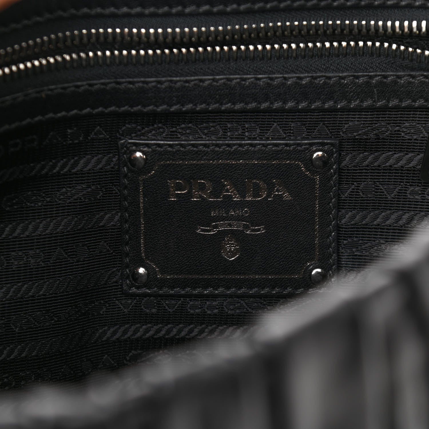 Prada Nappa Gaufre Flap Chain Shoulder Bag Black 6 of 9