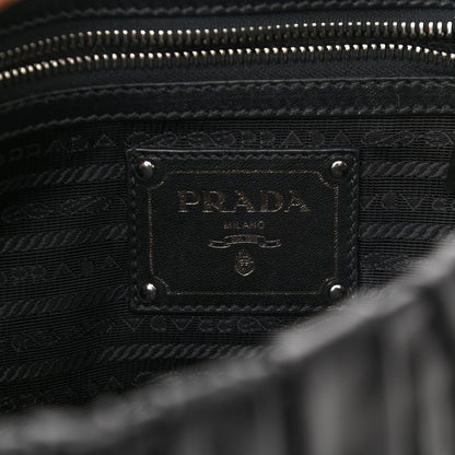 Prada Nappa Gaufre Flap Chain Shoulder Bag Black 6 of 9