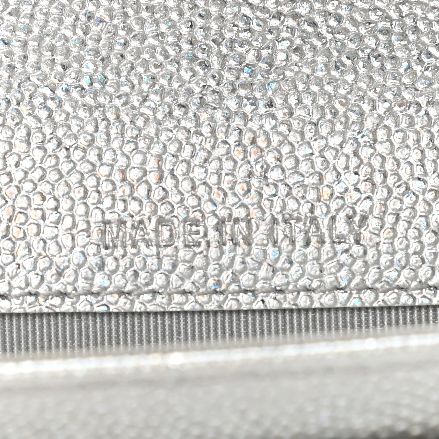 Chanel Glittered Metallic Caviar Quilted Flap Card Holder Wallet Silver 8 of 10