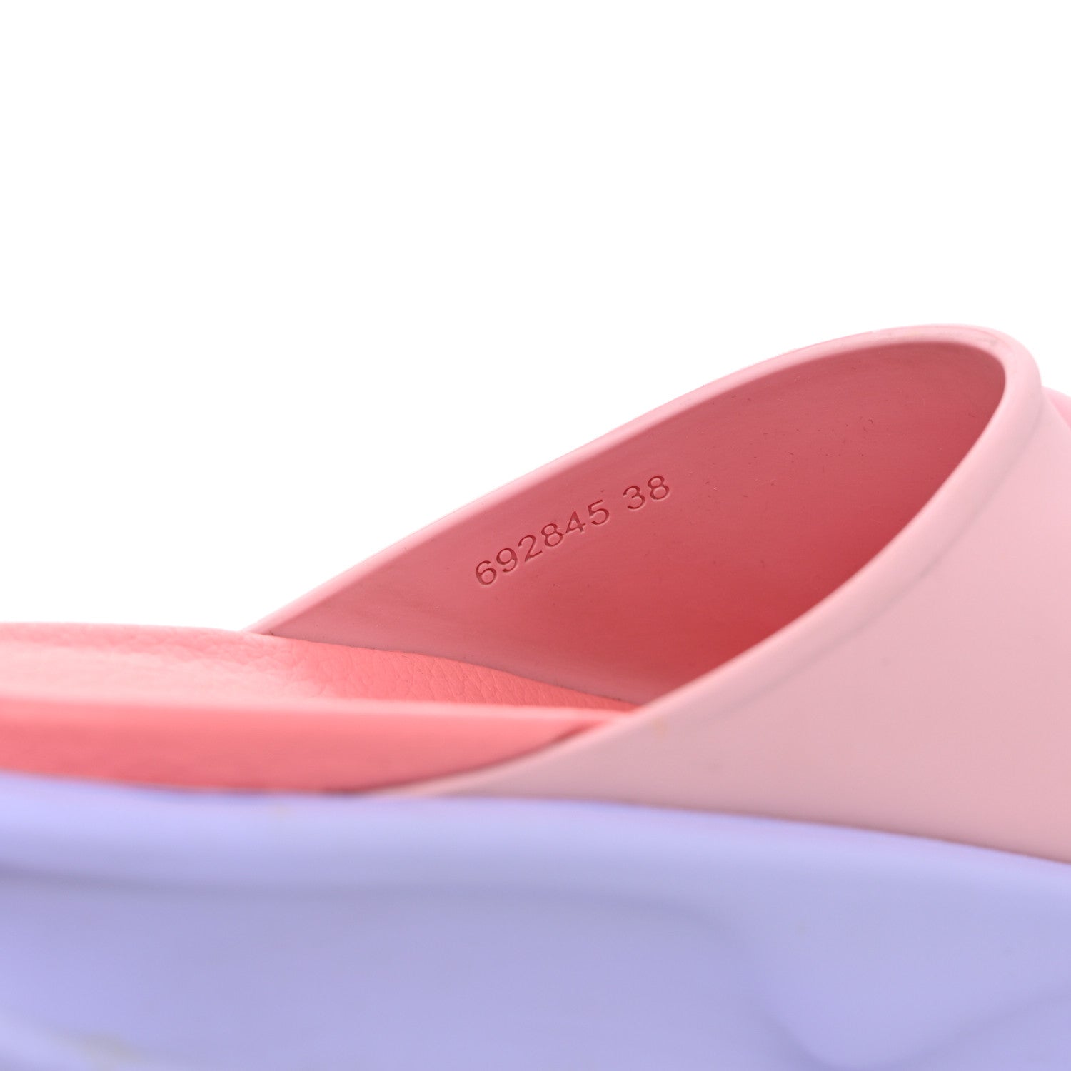 Gucci Soft Rubber Womens Interlocking G Platform 42mm Slide Sandals 38 Sugar Pink 8 of 8