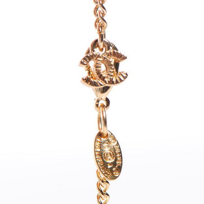 Chanel Gripoix Poured Glass Pearl Maltese Cross Necklace Gold 7 of 7