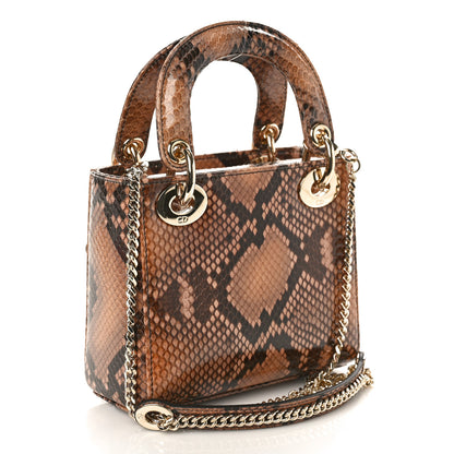 Christian Dior Snakeskin Mini Lady Dior Beige Multicolor 2 of 8