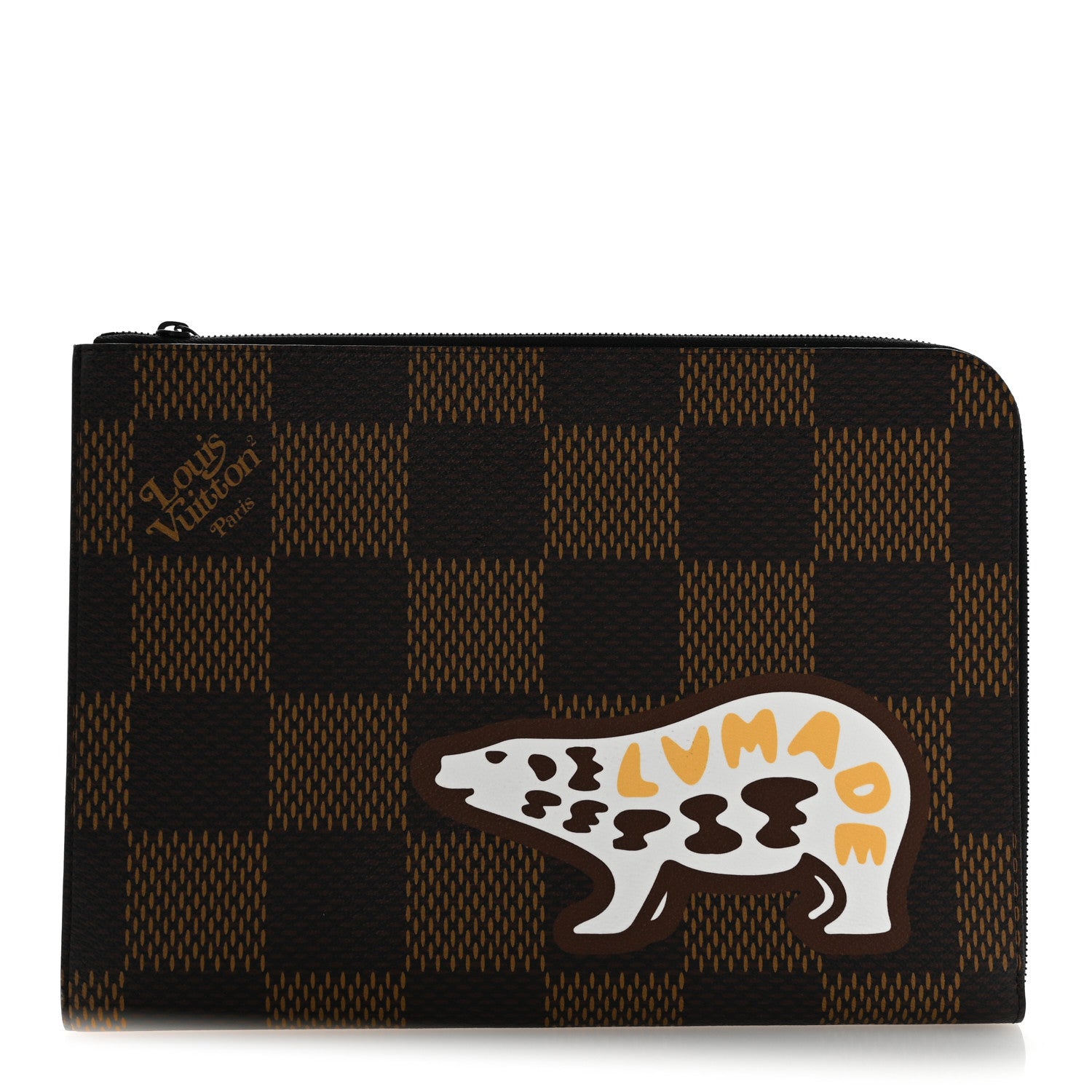 Louis Vuitton X NIGO Giant Damier Ebene Bear Pochette Jour GM 1 of 7