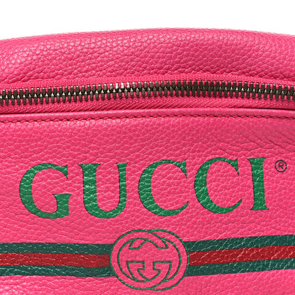 Gucci Grained Calfskin Small Logo Belt Bag Box Pink Green 8 of 10
