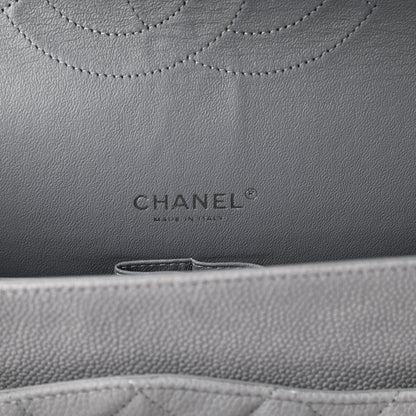 Chanel Iridescent Caviar Quilted Maxi Double Flap Grey 8 of 10