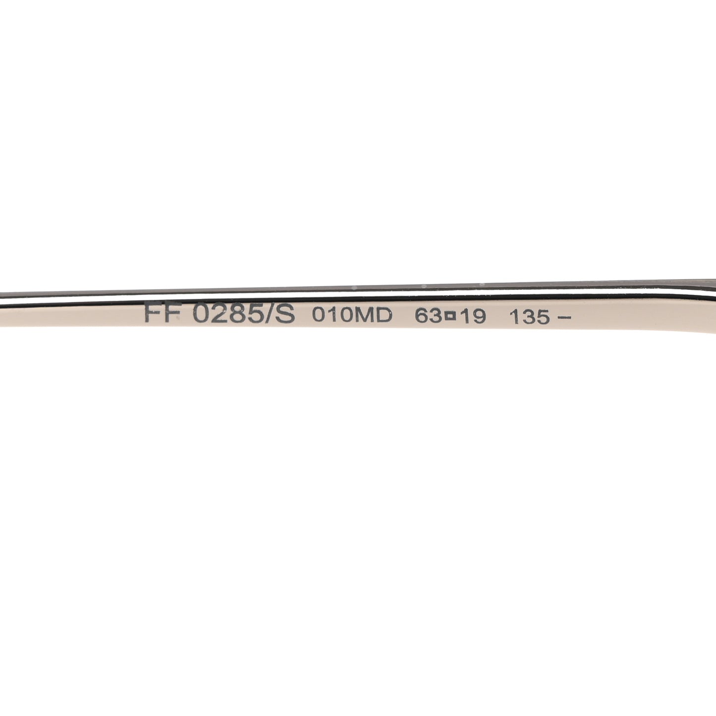 Metal F is Fendi Printed Run Away Round Frame Sunglasses FF 0285/S Black