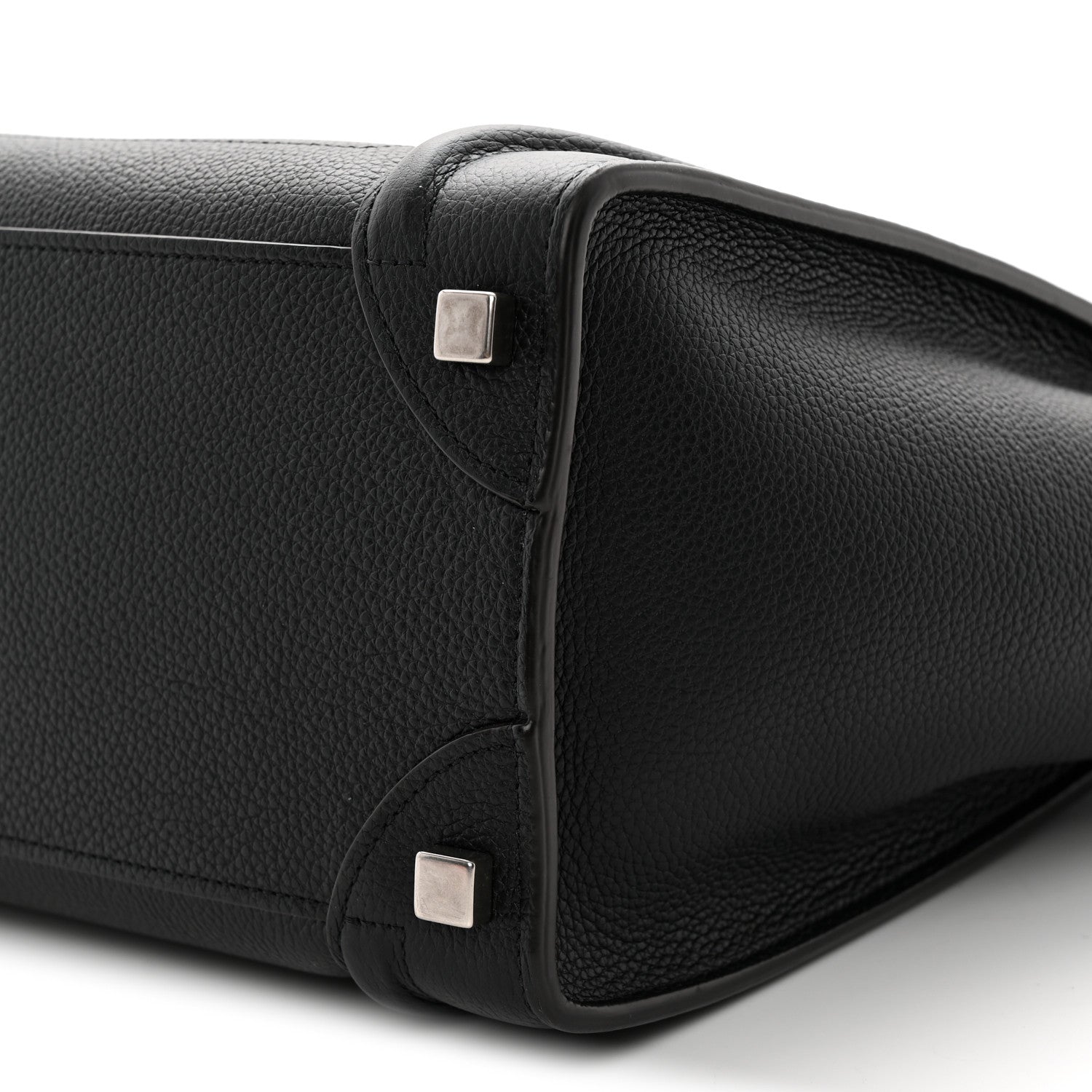 Celine Drummed Calfskin Micro Luggage Black 10 of 11