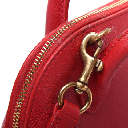 Balenciaga Grained Calfskin XXS Ville Top Handle Bag Rouge Coquelicot 17 of 22