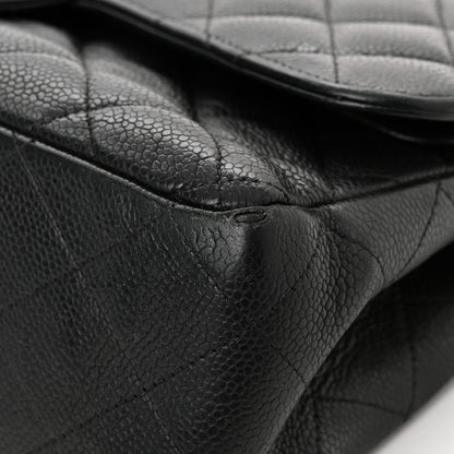 Chanel Caviar Quilted Jumbo Double Flap Black 16 of 17