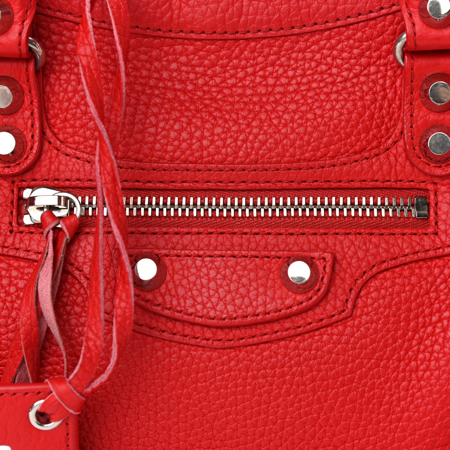 Balenciaga Vibrato Calfskin Classic Silver Hardware S City Rouge Cerise 8 of 10