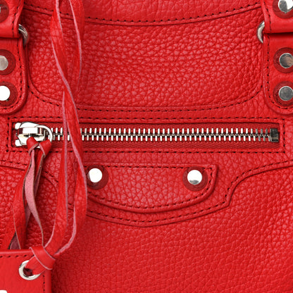 Balenciaga Vibrato Calfskin Classic Silver Hardware S City Rouge Cerise 8 of 10