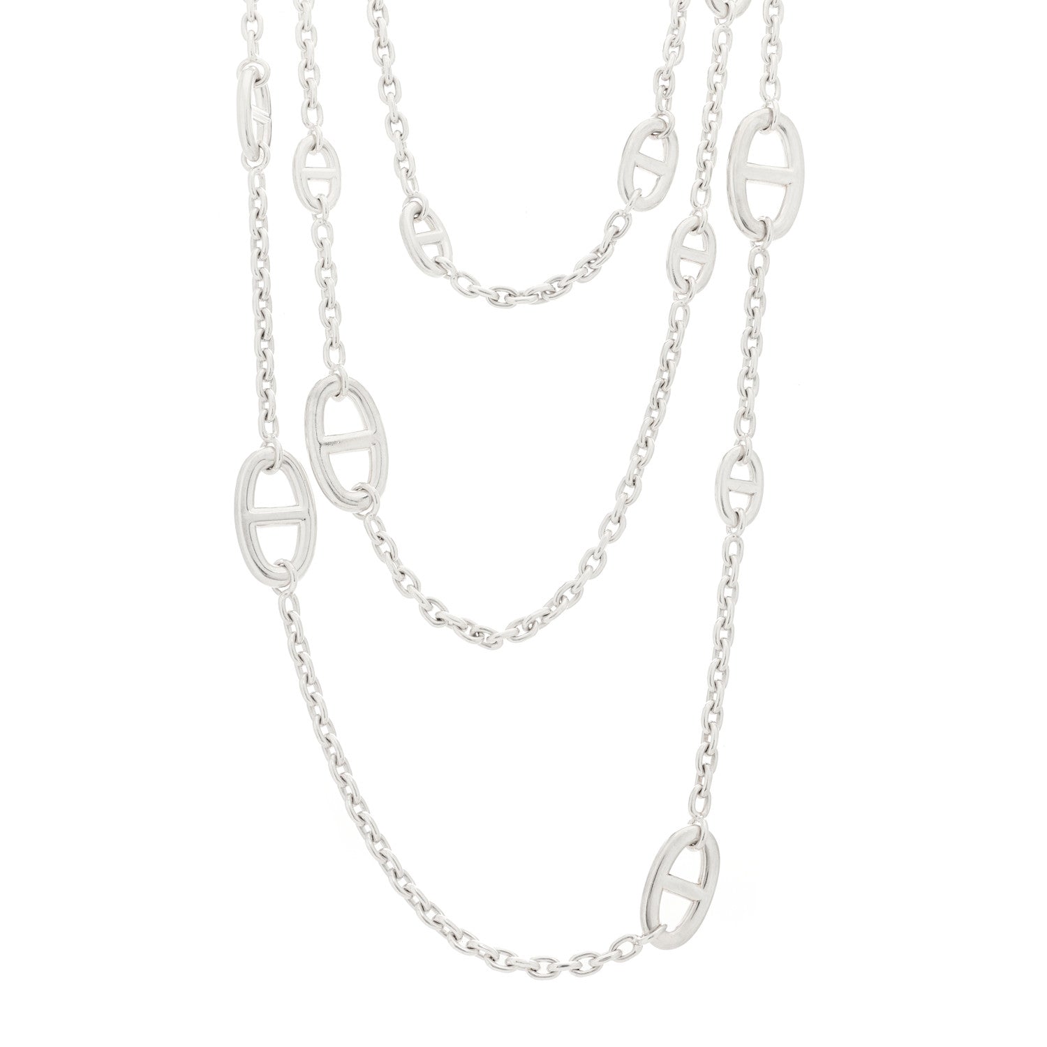 Hermes Sterling Silver Farandole Necklace 160 1 of 6