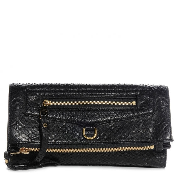 Python Petillante Clutch Black