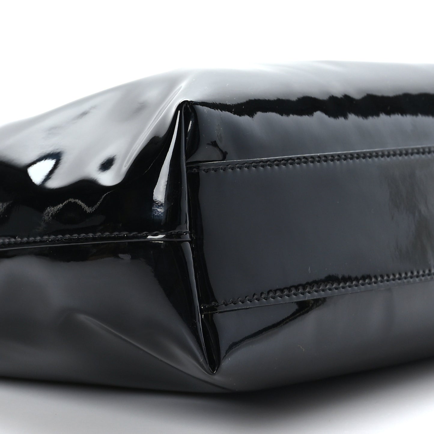 Patent Toy Shopping Tote Black