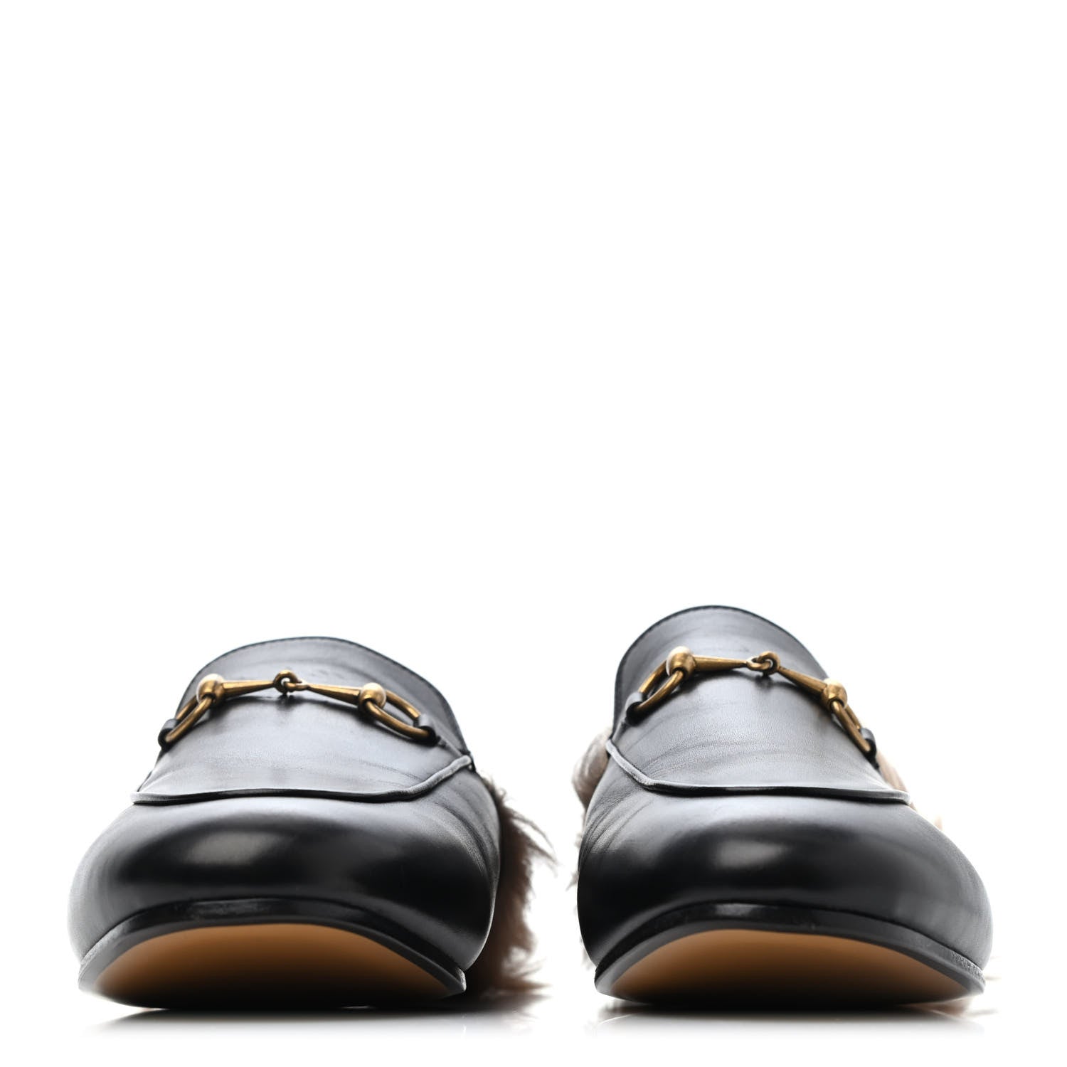 Gucci Calfskin Fur Womens Princetown Slippers 41 Black 2 of 4