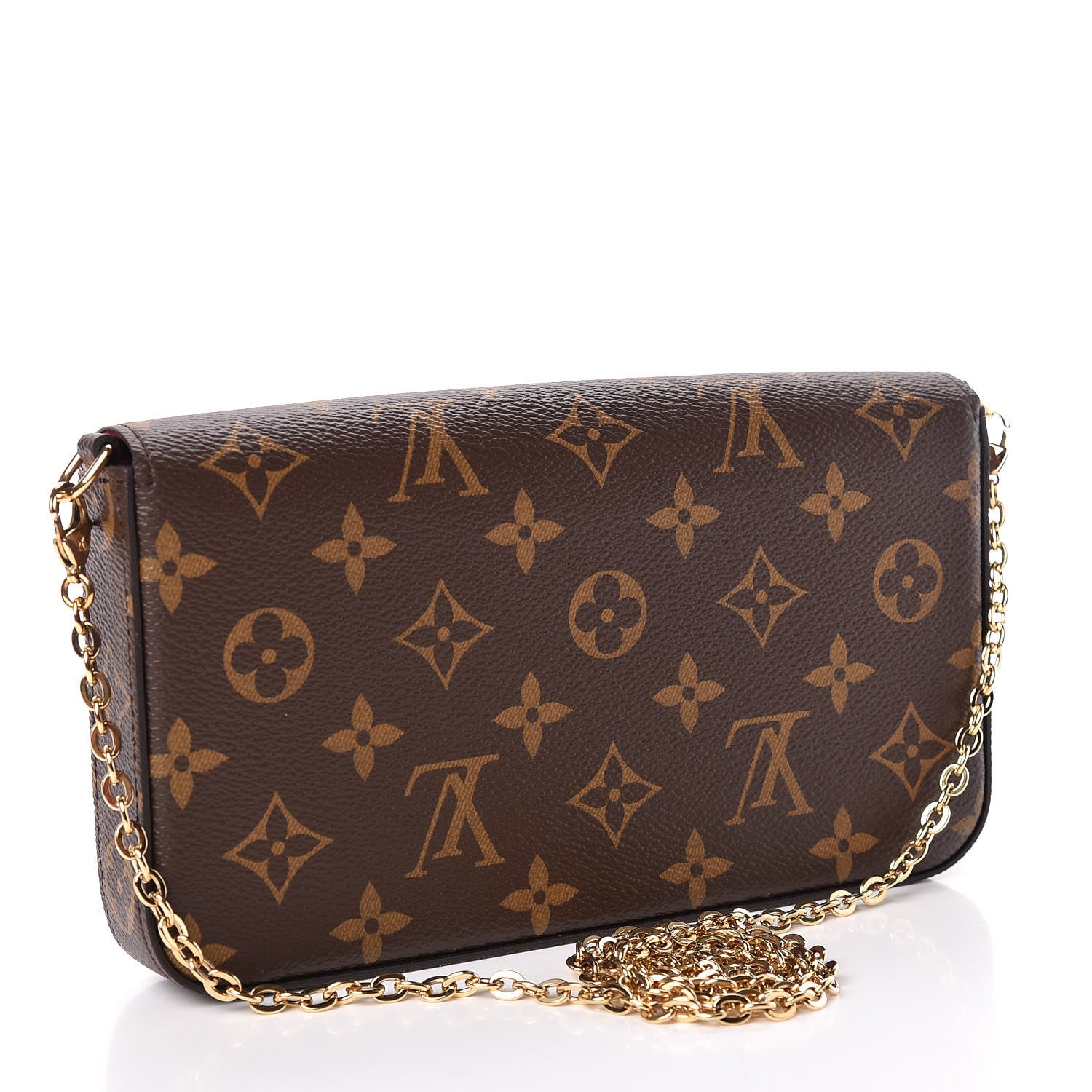 Louis Vuitton Monogram Pochette Felicie Chain Wallet Fuchsia 4 of 11