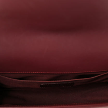 Chanel Velvet Tweed Quilted Medium Boy Flap Burgundy 5 of 10