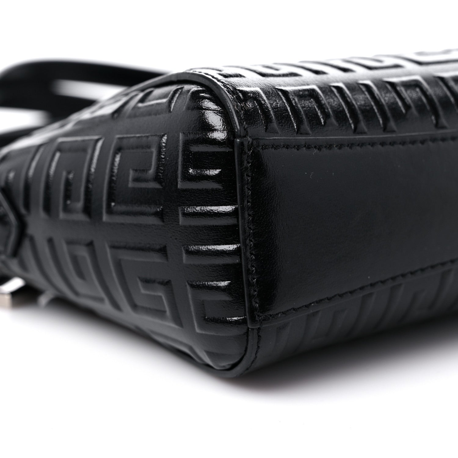Givenchy Calfskin Logo Embossed XS Antigona 4G Black 7 of 10