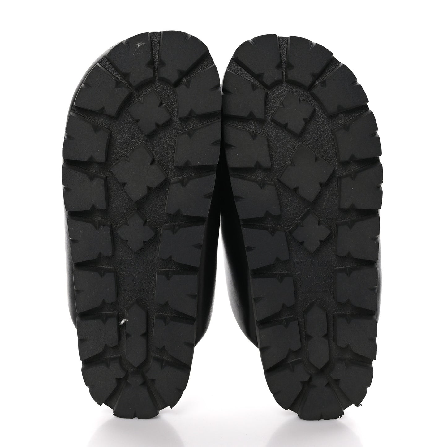 Nappa Soft Padded Metal Triangle Logo Lug Sole 20mm Mules 39 Black