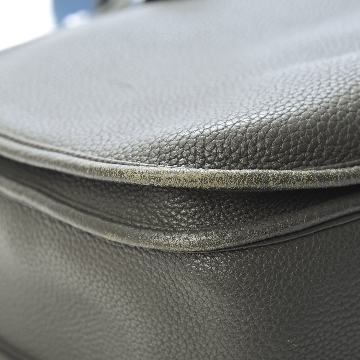 Hermes Taurillon Clemence Amazone Evelyne III GM Vert De Gris 12 of 18