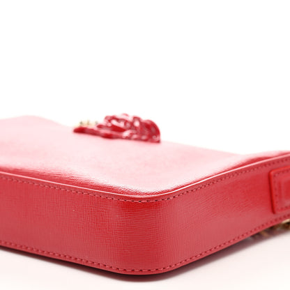 Versace Saffiano Calfskin Palazzo Chain Crossbody Red 9 of 9