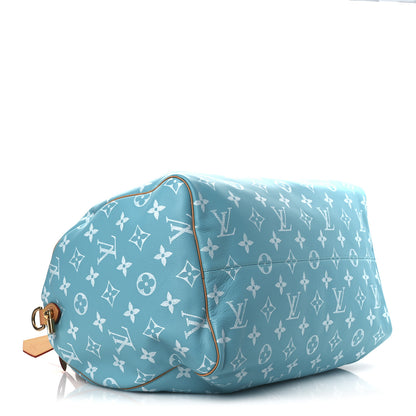 Louis Vuitton Calfskin Monogram Speedy P9 Bandouliere 50 Turquoise 5 of 12