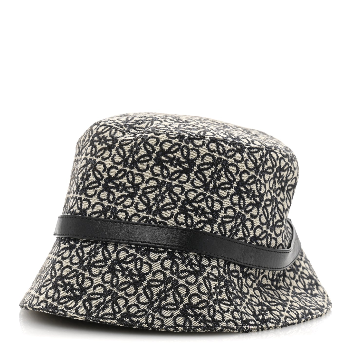 Jacquard Allover Anagram Bucket Hat 59 Ecru Blue