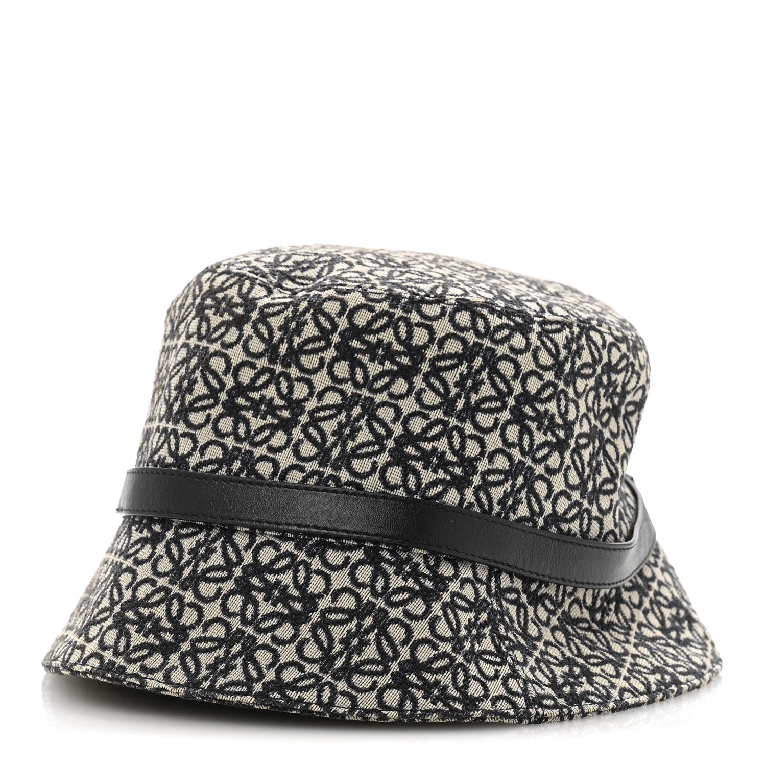Loewe Jacquard Allover Anagram Bucket Hat 59 Ecru Blue 1 of 9