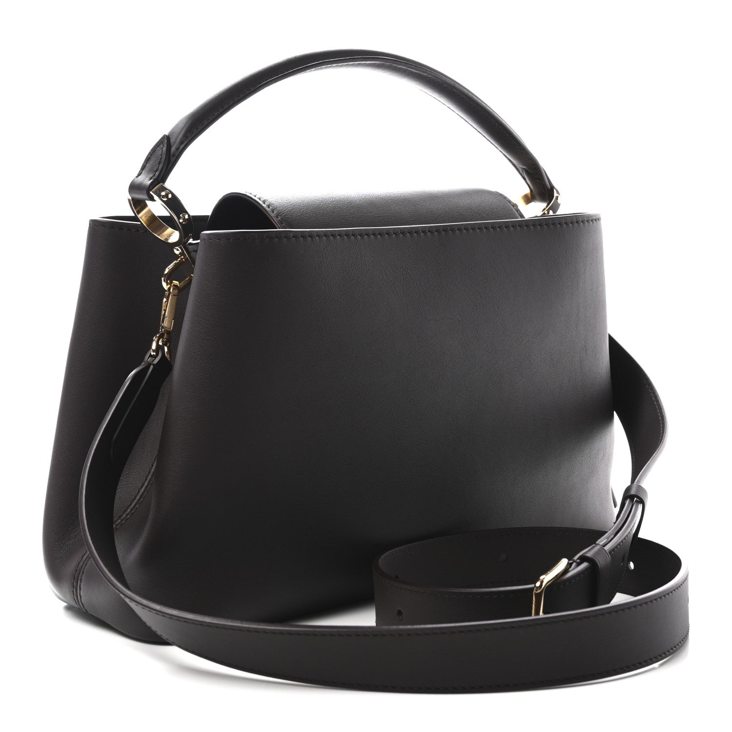 Louis Vuitton Smooth Calfskin Capucines MM Souple Chocolate 3 of 9