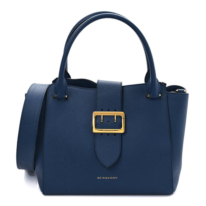 Burberry Soft Grain Calfskin Buckle Tote Steel Blue 1 of 11