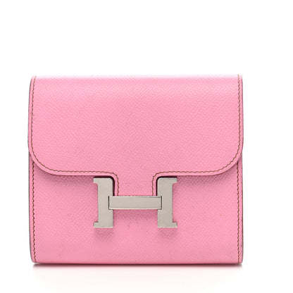 Hermes Epsom Constance Short Wallet 5P Pink 1 of 17