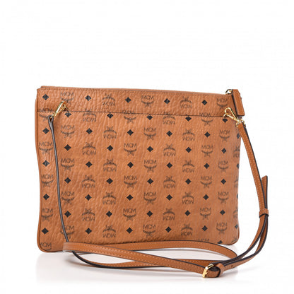 MCM Visetos Medium Crossbody Pouch Cognac 3 of 8