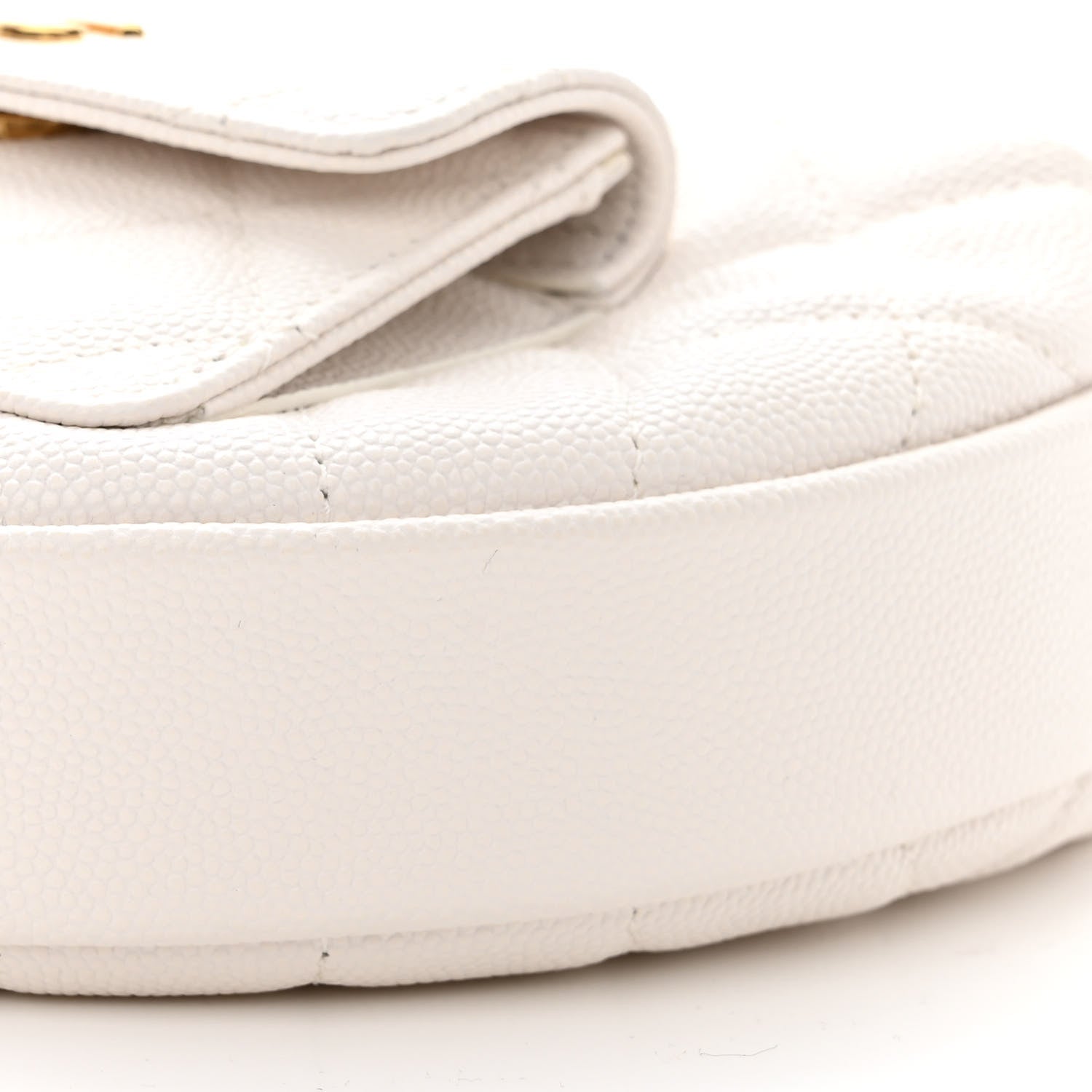 Chanel Caviar Quilted Polly Pocket Pouch Hobo White 10 of 11