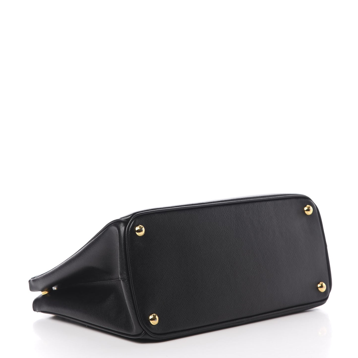 Saffiano Medium Galleria Double Zip Tote Black