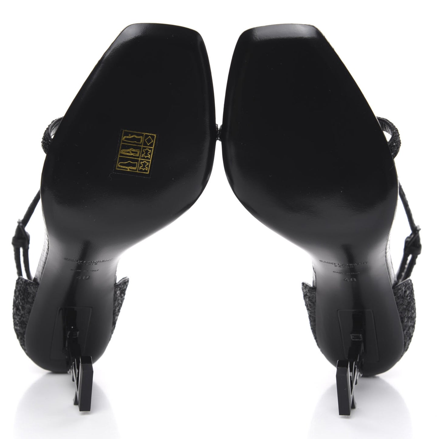Glitter Opyum Sandals 40 Black