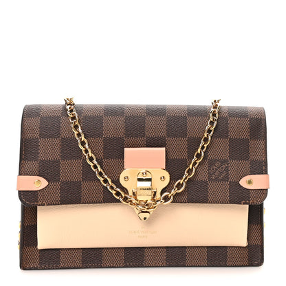 Louis Vuitton Damier Ebene Vavin Chain Wallet Creme 1 of 9
