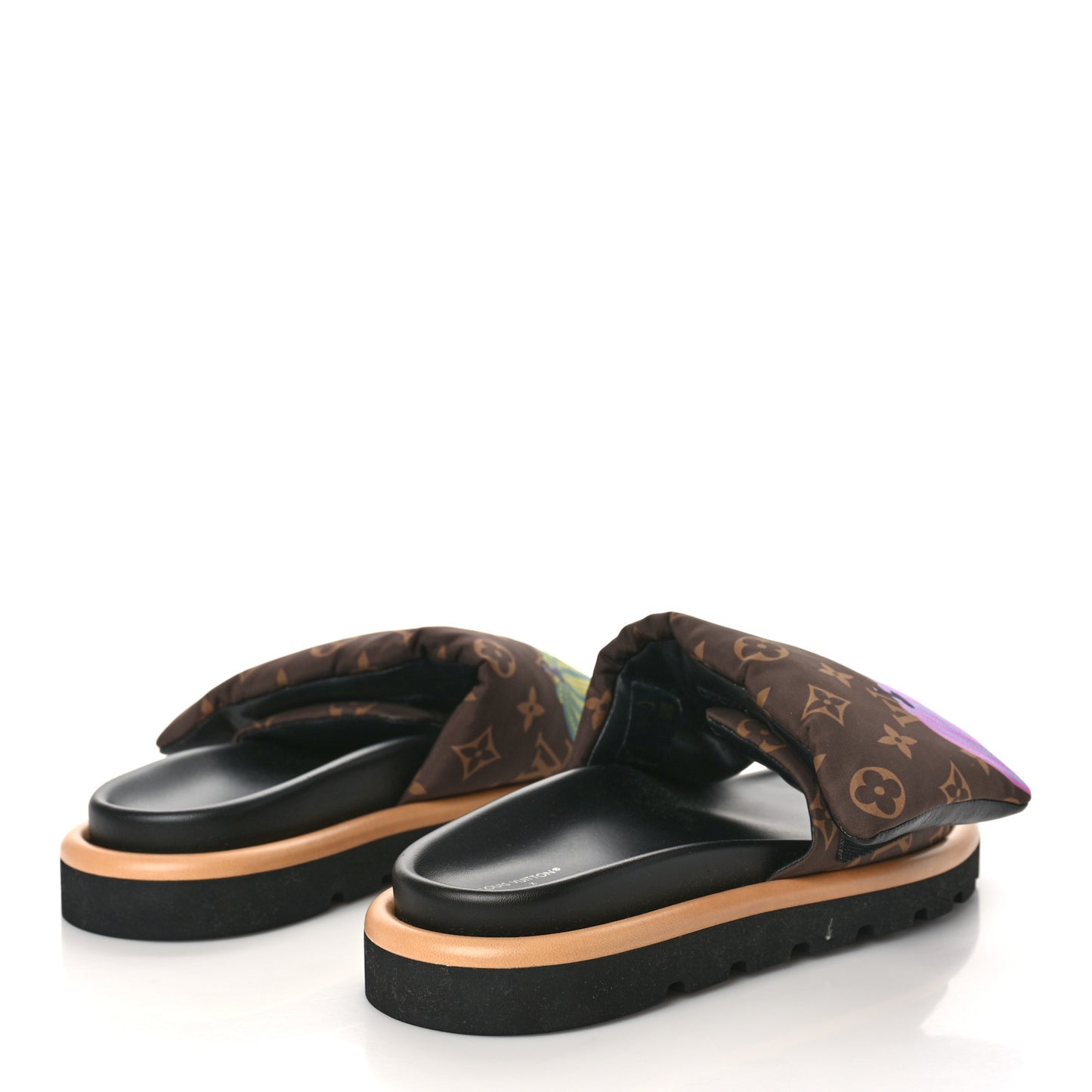 LV X YK Nylon Monogram Pumpkins Pool Pillow Comfort Mule 40