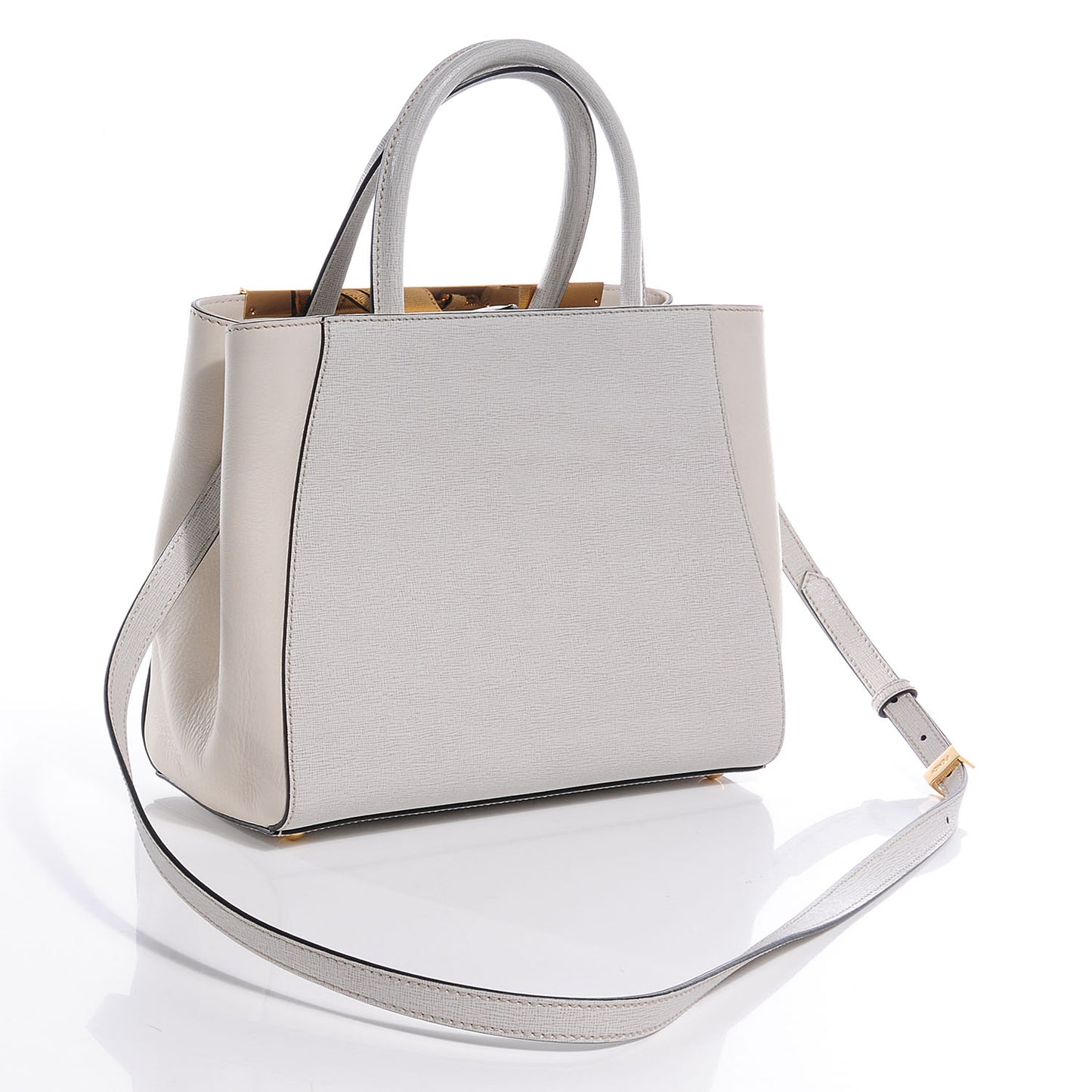 Vitello Elite Flamingo Petite 2Jours Tote Latte Bianco
