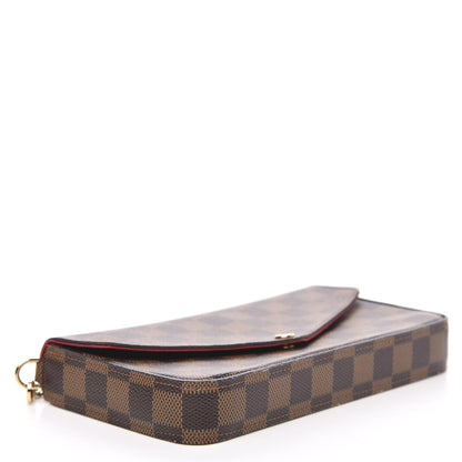 Louis Vuitton Damier Ebene Pochette Felicie Chain Wallet 5 of 11