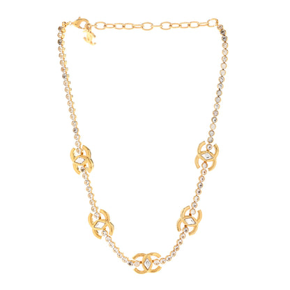 Chanel Metal Crystal CC Marquise Choker Gold 3 of 6